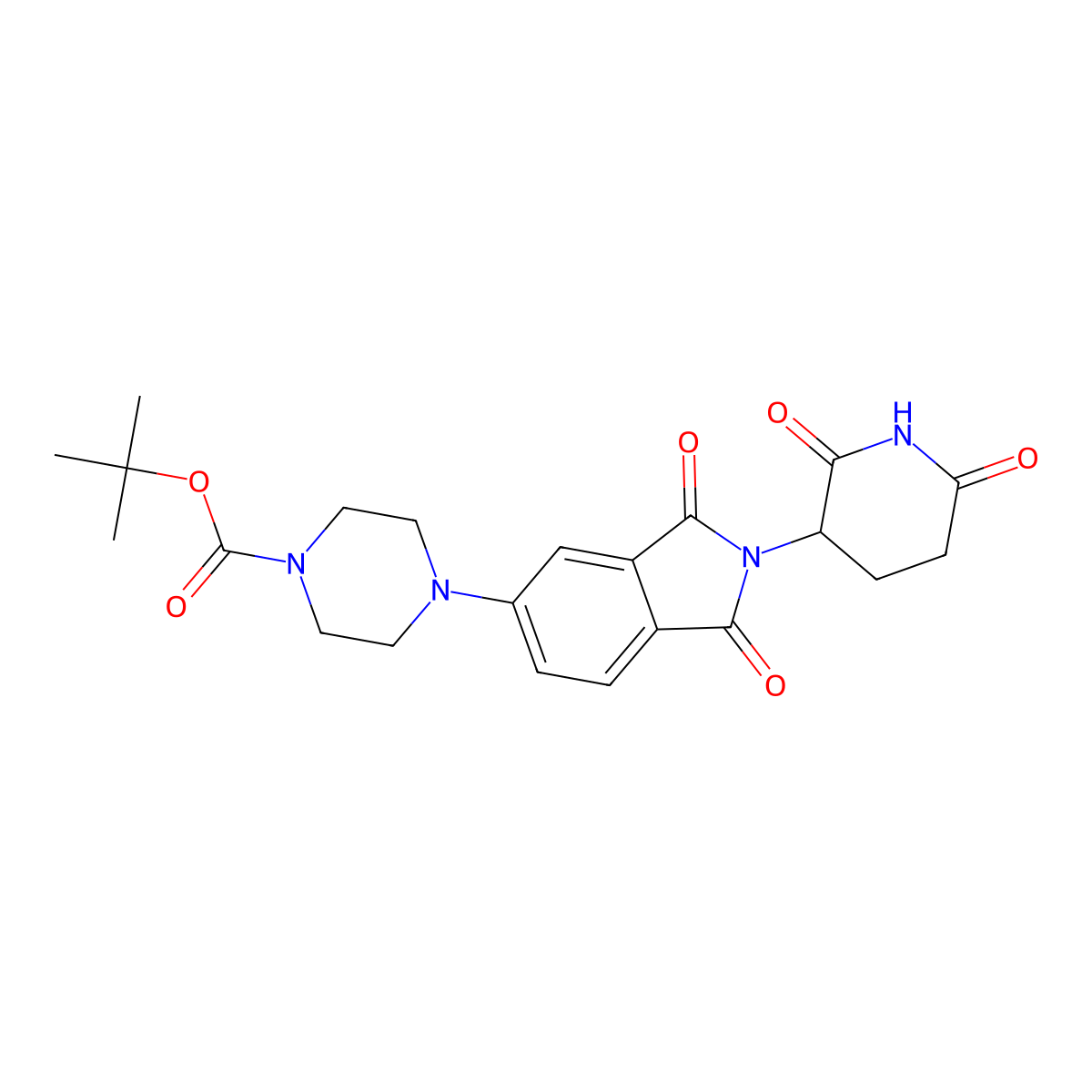 Thalidomide-piperazine-Boc molecular structure, CAS 2222114-64-7