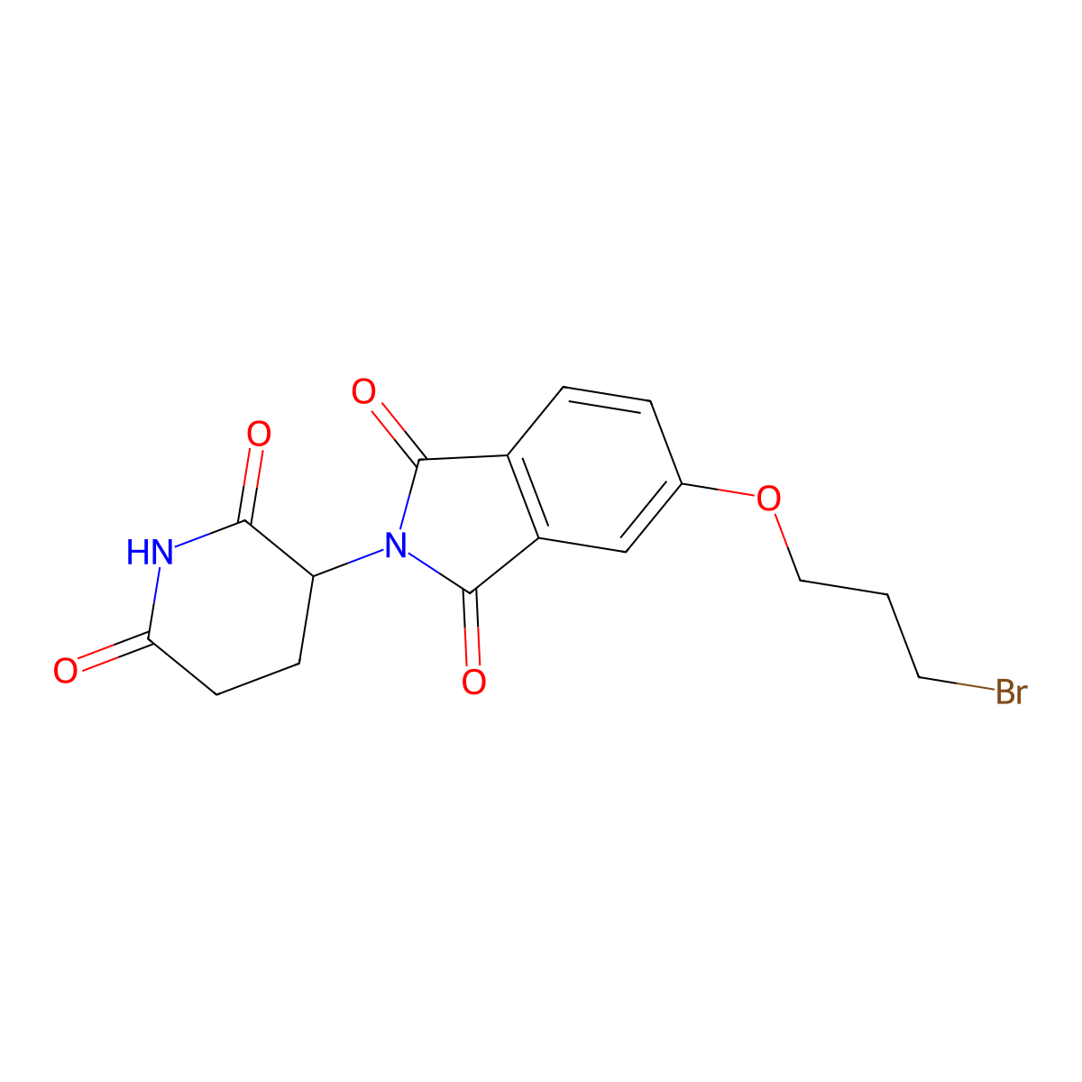 5-(3-bromopropoxy)-2-(2,6-dioxopiperidin-3-yl)-2,3-dihydro-1H-isoindole-1,3-dione molecular structure, CAS 2222114-85-2
