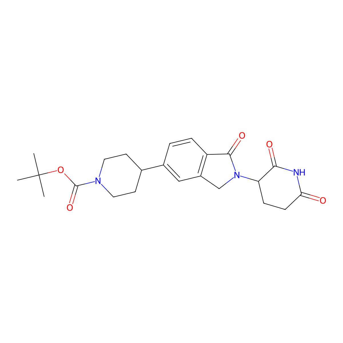 3-[5-(1-Boc-4-piperidyl)-1-oxo-2-isoindolinyl]piperidine-2,6-dione molecular structure, CAS 2222115-39-9