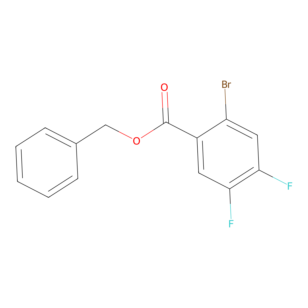 Benzyl 2-bromo-4,5-difluorobenzoate molecular structure, CAS 2222115-65-1