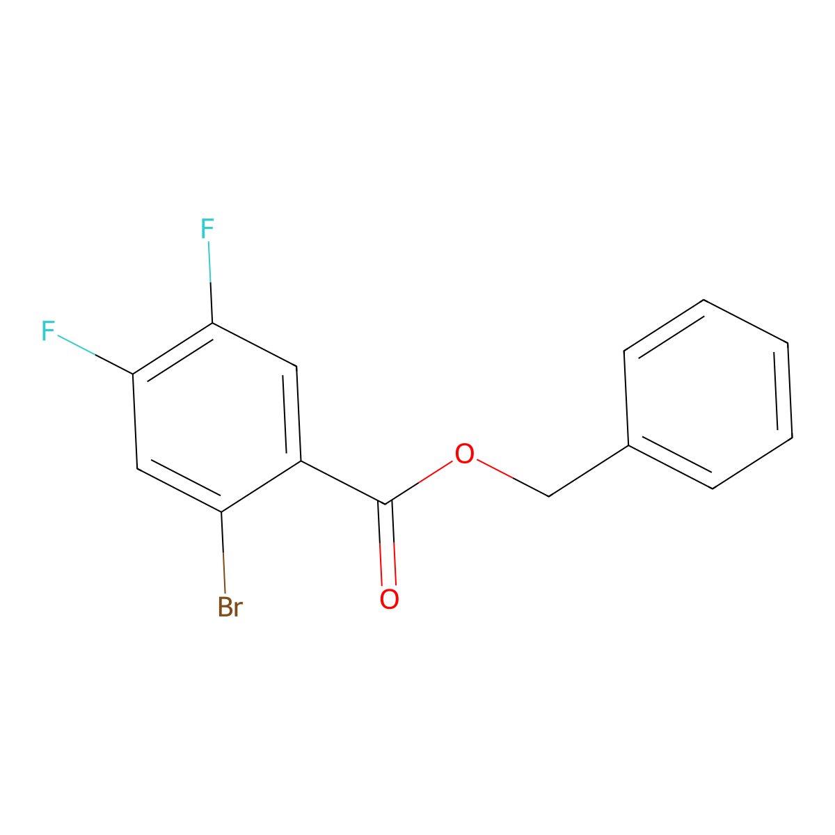Benzyl 2-bromo-4,5-difluorobenzoate molecular structure, CAS 2222115-65-1