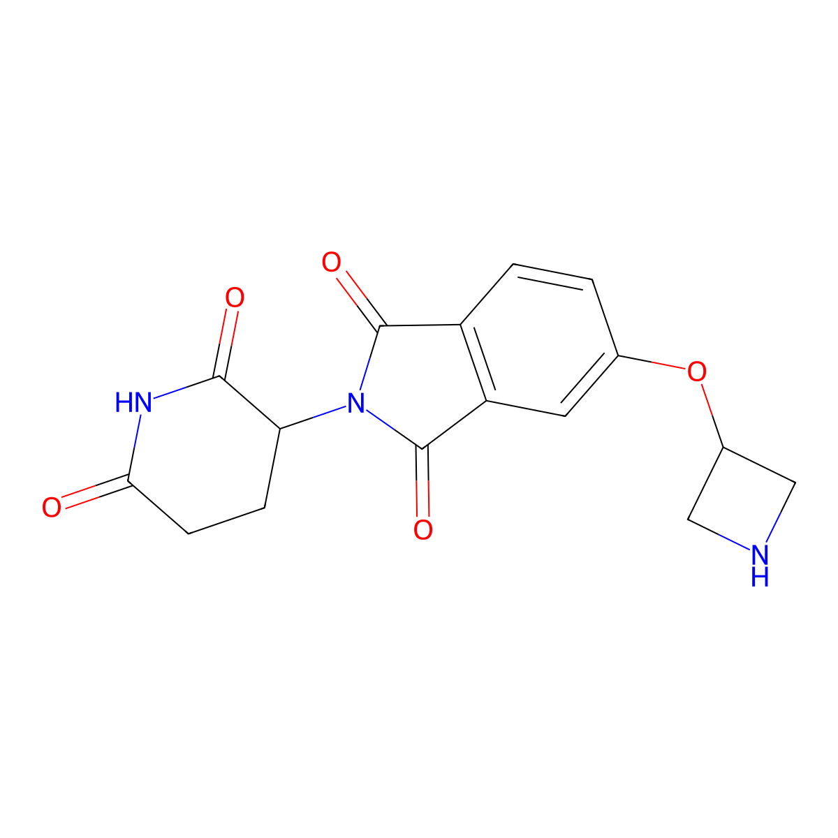 5-(3-Azetidinyloxy)-2-(2,6-dioxo-3-piperidinyl)-1H-isoindole-1,3(2H)-dione molecular structure, CAS 2222117-01-1