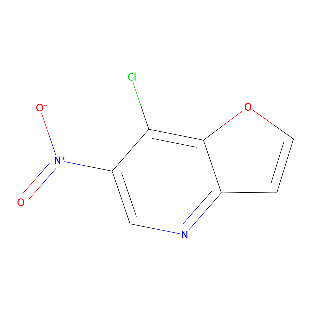 7-Chloro-6-nitrofuro[3,2-b]pyridine molecular structure, CAS 2222137-89-3