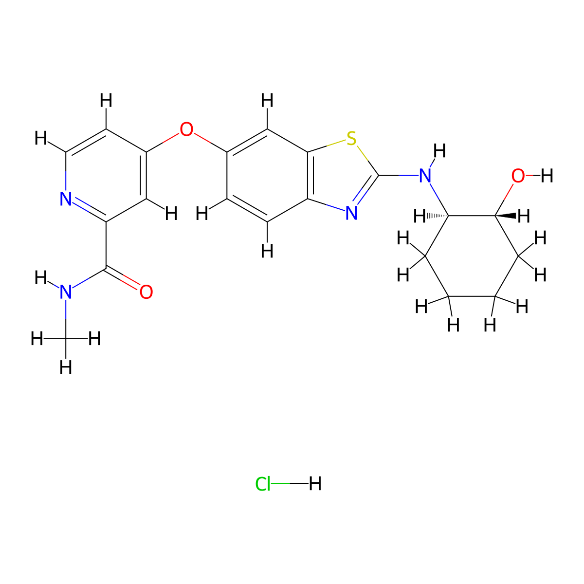 Sotuletinib hydrochloride molecular structure, CAS 2222138-31-8