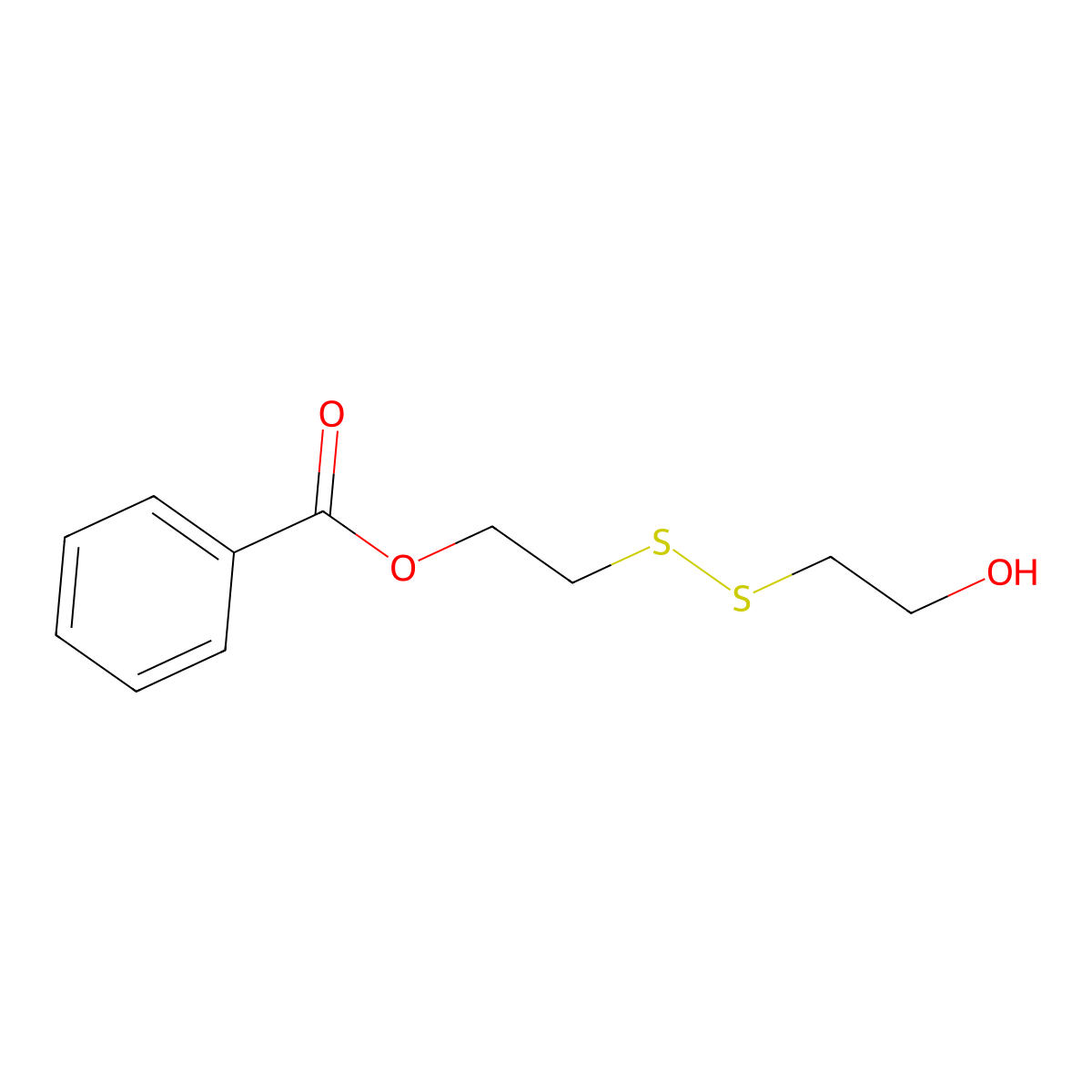 2-((2-Hydroxyethyl)disulfanyl)ethyl benzoate molecular structure, CAS 2222151-21-3