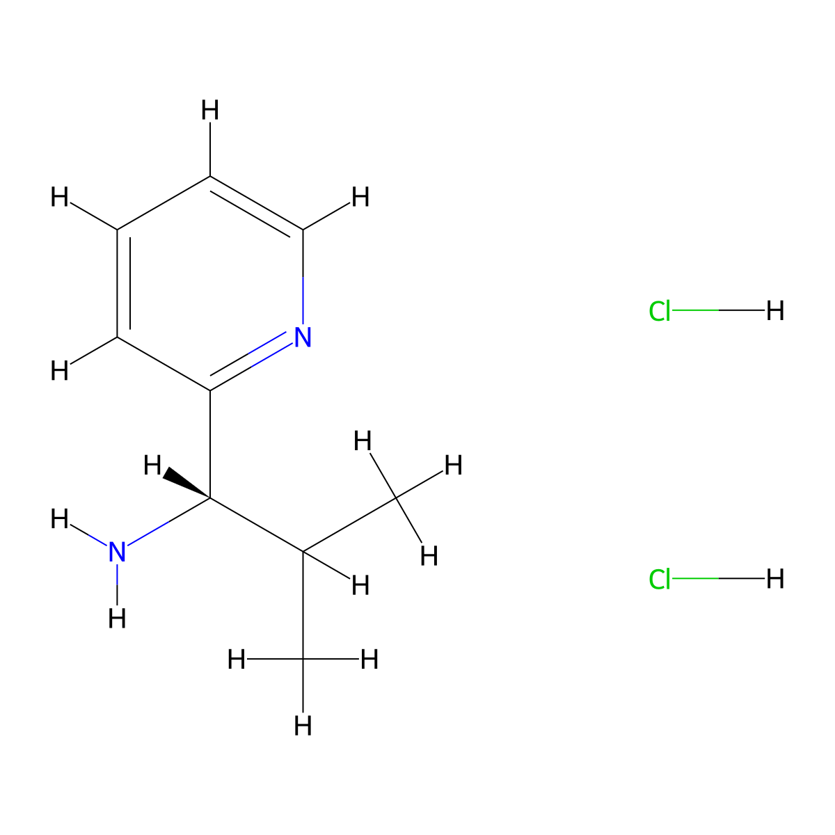 (S)-2-Methyl-1-pyridin-2-yl-propylamine dihydrochloride molecular structure, CAS 2222165-17-3