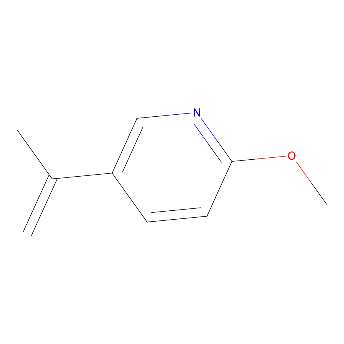 2-Methoxy-5-(1-methylethenyl)pyridine molecular structure, CAS 2222269-07-8