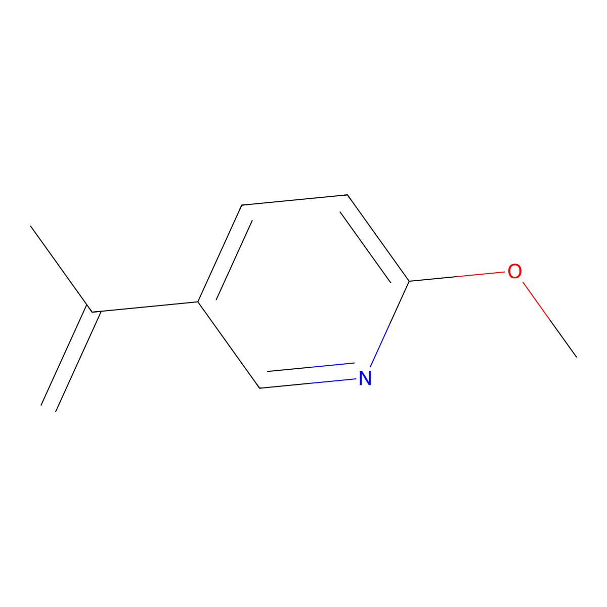 2-Methoxy-5-(1-methylethenyl)pyridine molecular structure, CAS 2222269-07-8