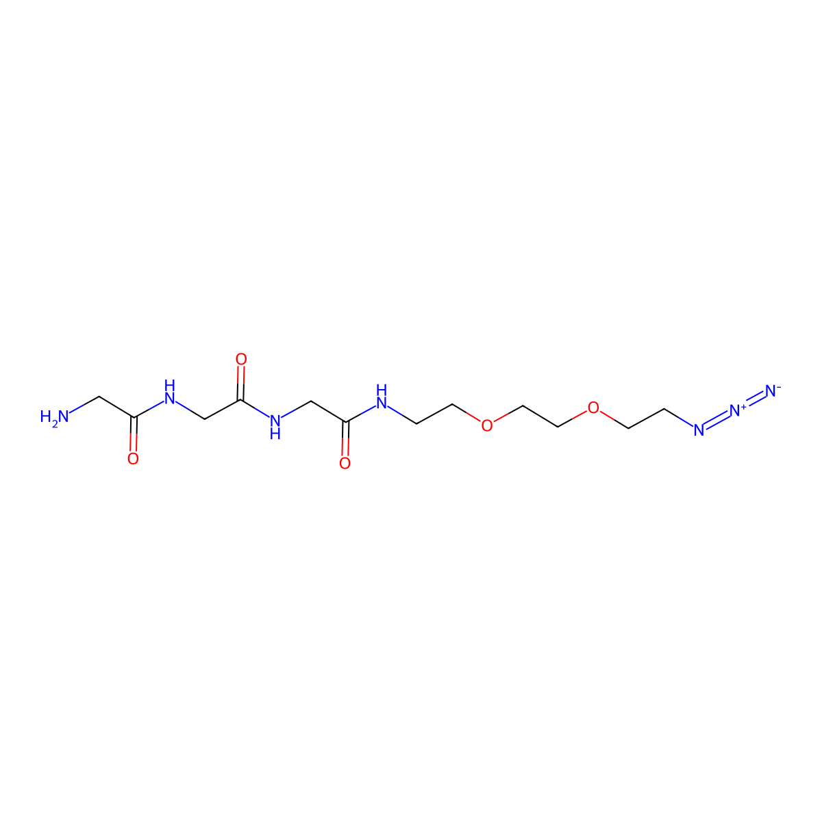 Gly-Gly-Gly-PEG2-azide molecular structure, CAS 2222277-20-3