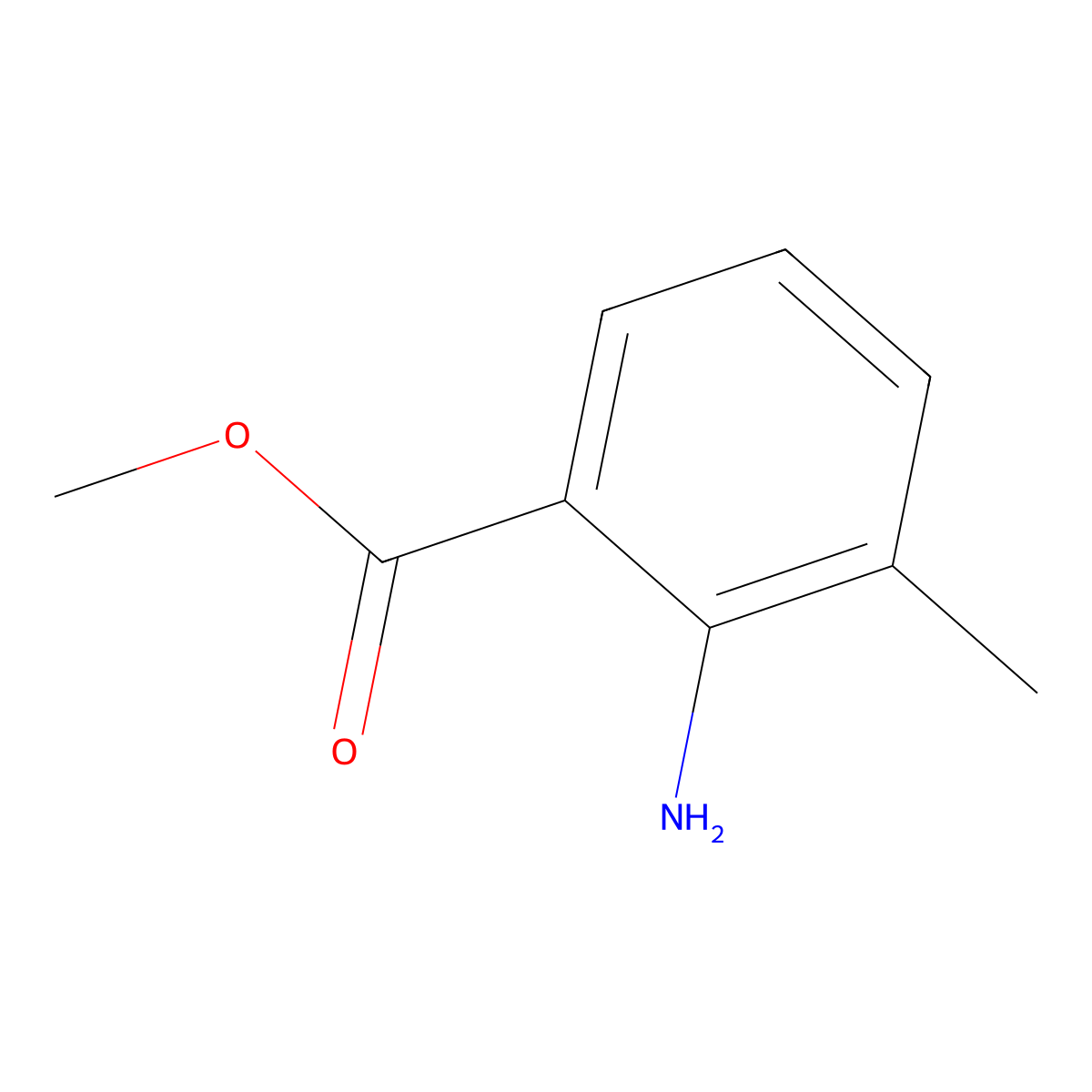 Methyl 3-methylanthranilate molecular structure, CAS 22223-49-0