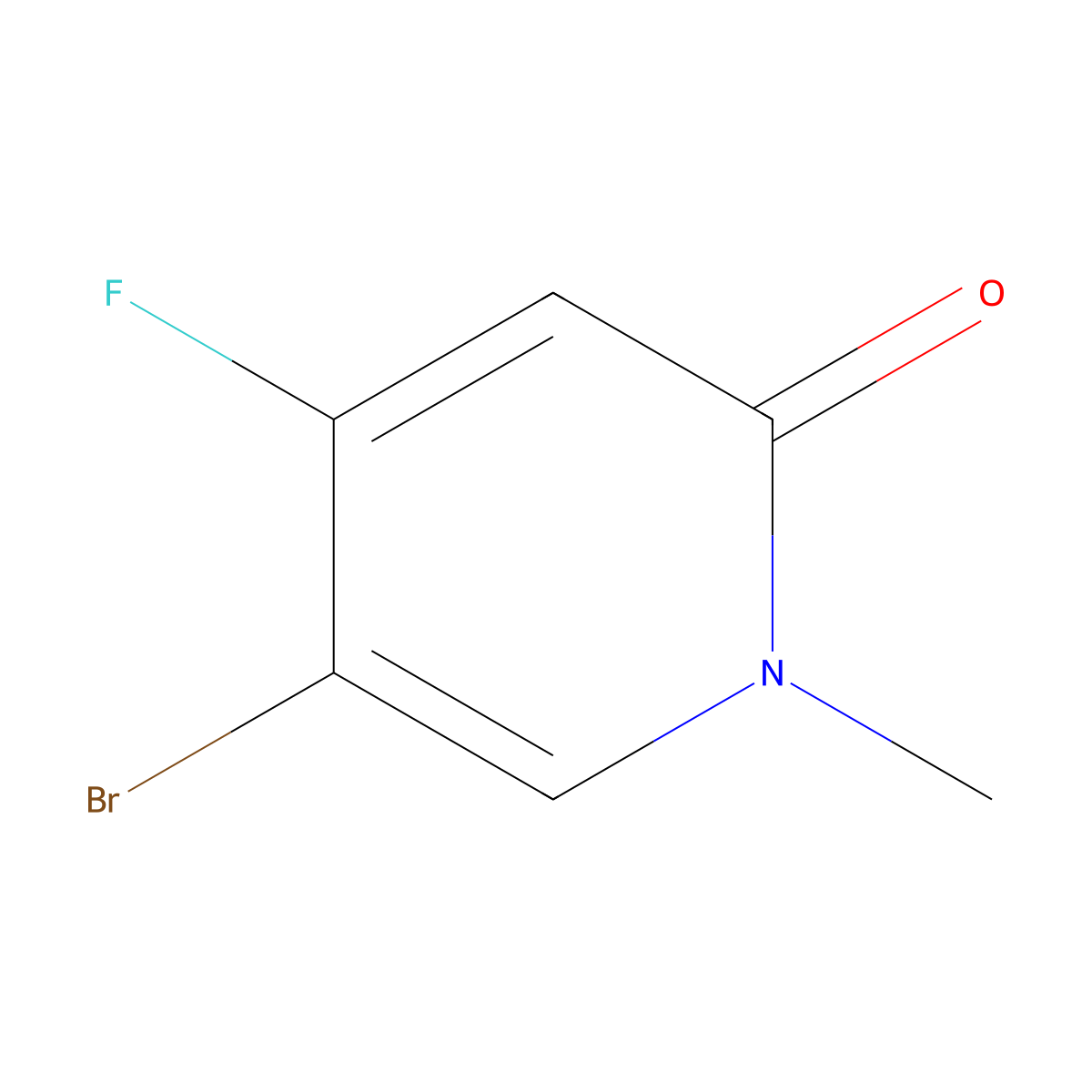 5-bromo-4-fluoro-1-methylpyridin-2(1H)-one molecular structure, CAS 2222300-61-8