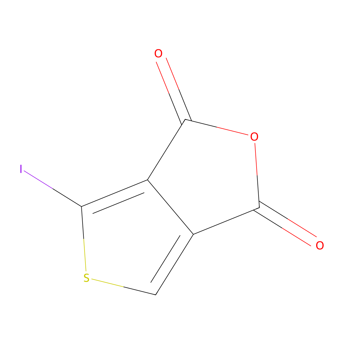 4-Iodothieno[3,4-c]furan-1,3-dione molecular structure, CAS 2222337-05-3