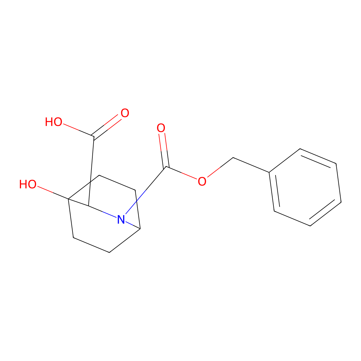 2-((Benzyloxy)carbonyl)-4-hydroxy-2-azabicyclo[2.2.2]octane-3-carboxylic acid molecular structure, CAS 2222350-09-4