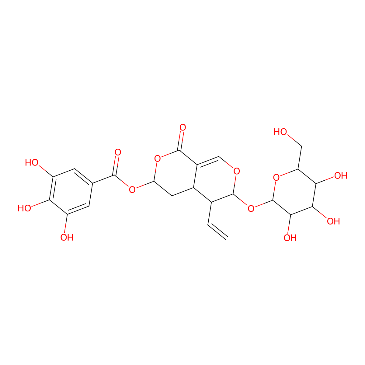 7beta-Galloyloxysweroside molecular structure, CAS 2222365-75-3