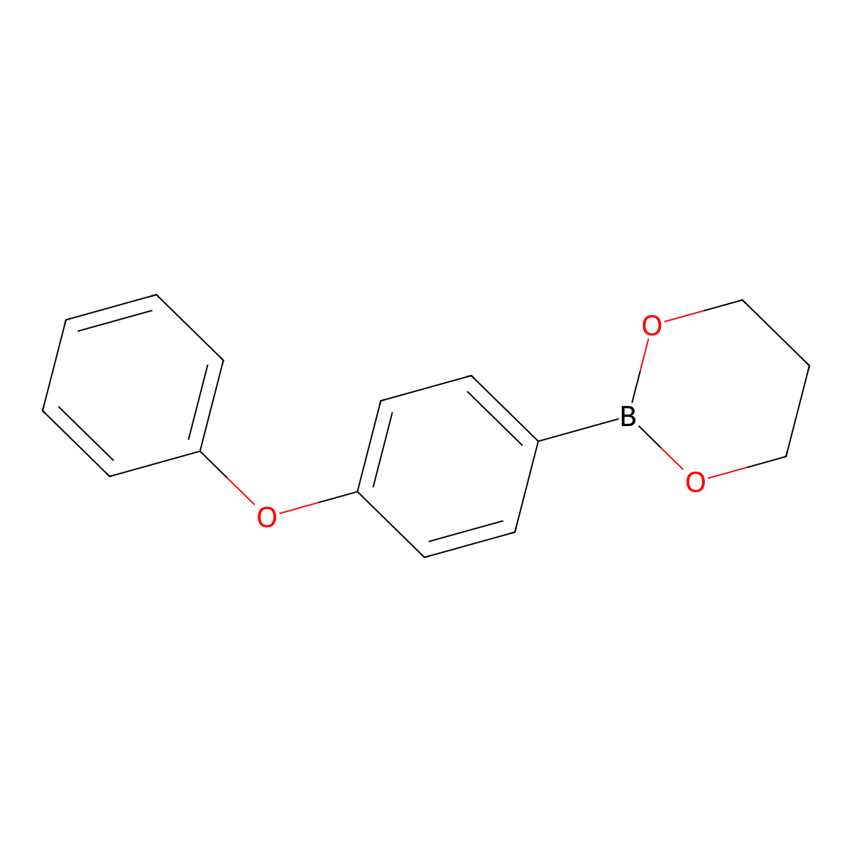 2-(4-Phenoxyphenyl)-1,3,2-dioxaborinane molecular structure, CAS 2222401-82-1
