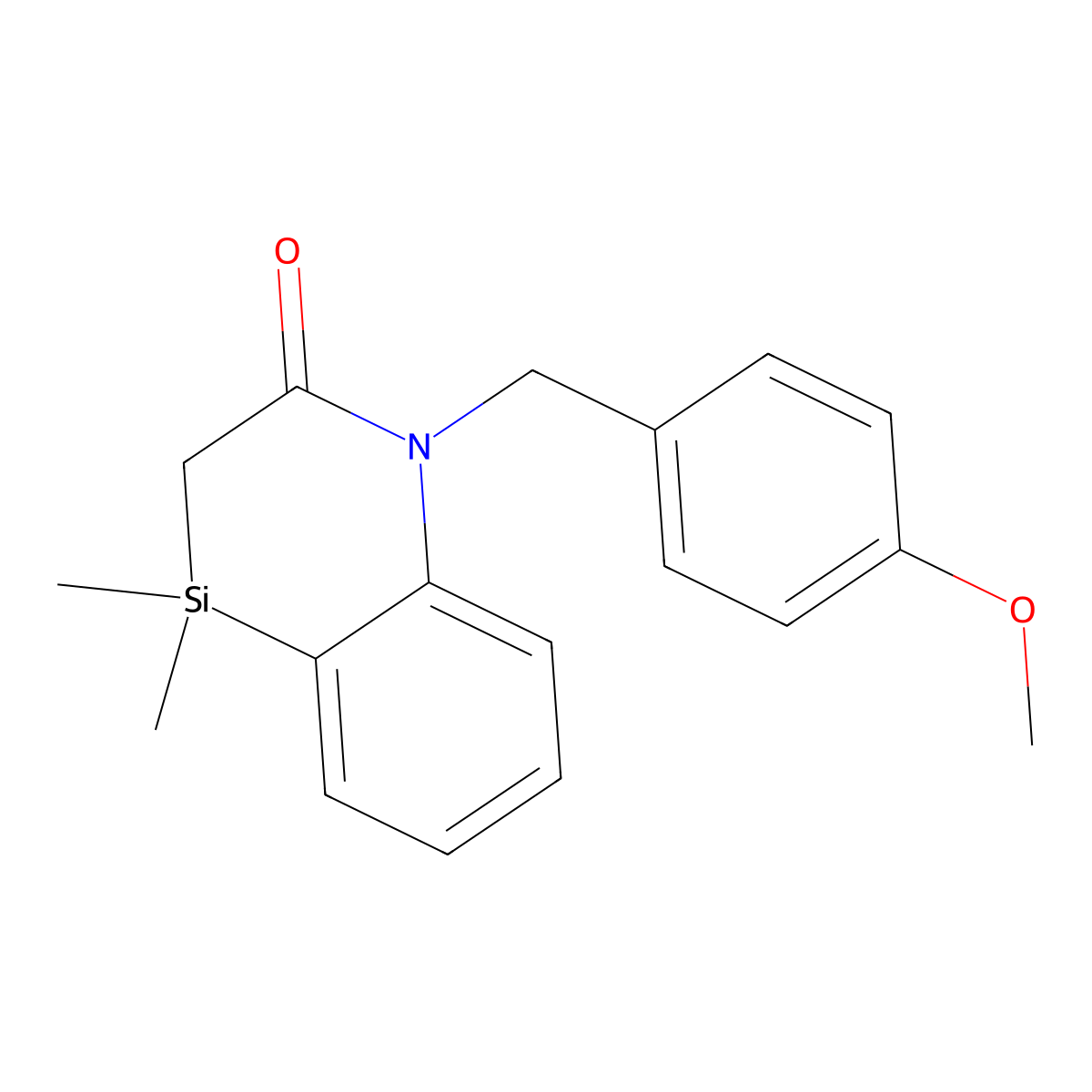 1-(4-Methoxybenzyl)-4,4-dimethyl-3,4-dihydrobenzo[b][1,4]azasilin-2(1H)-one molecular structure, CAS 2222440-42-6