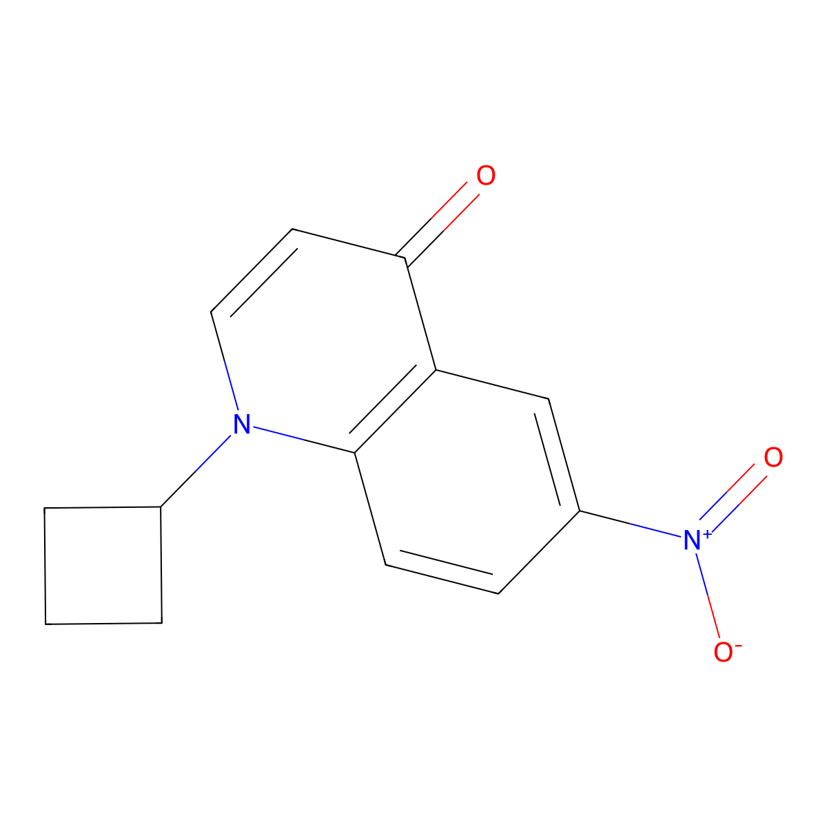 1-Cyclobutyl-6-nitroquinolin-4-one molecular structure, CAS 2222511-73-9