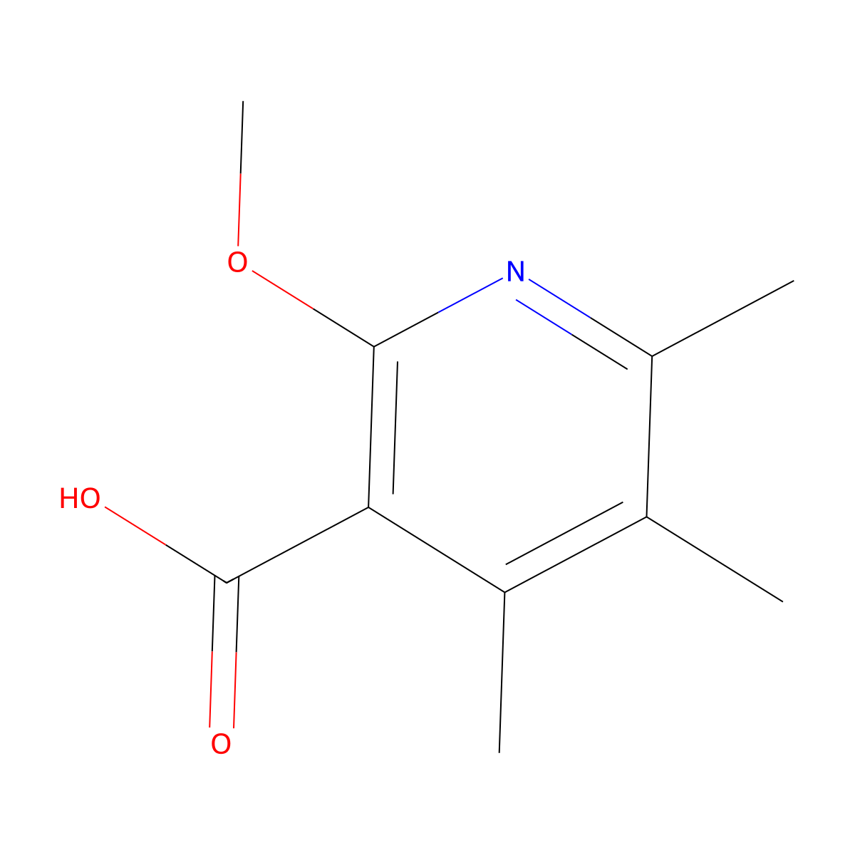 2-Methoxy-4,5,6-trimethylpyridine-3-carboxylic acid molecular structure, CAS 2222511-79-5