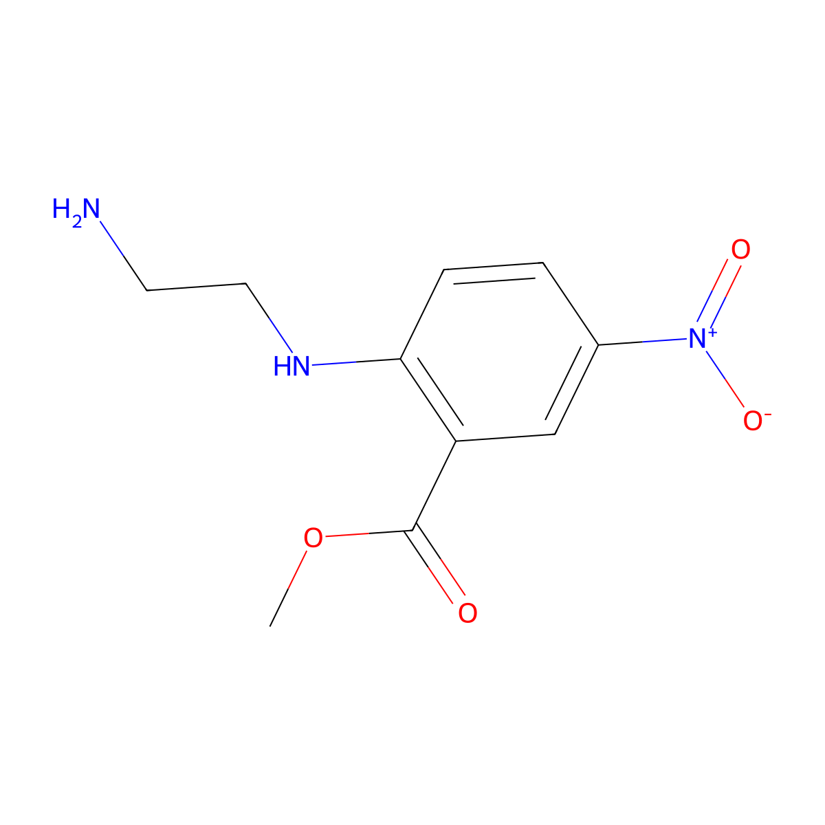 Methyl 2-[(2-aminoethyl)amino]-5-nitrobenzoate molecular structure, CAS 2222511-83-1