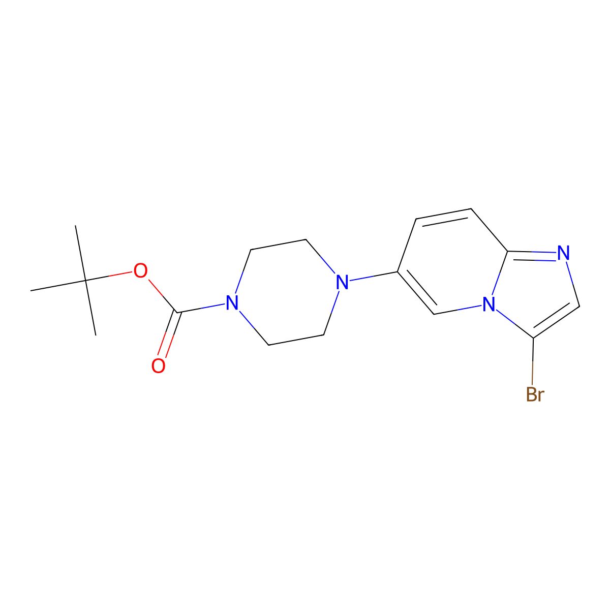 tert-Butyl 4-(3-bromoimidazo[1,2-a]pyridin-6-yl)piperazine-1-carboxylate molecular structure, CAS 2222511-85-3