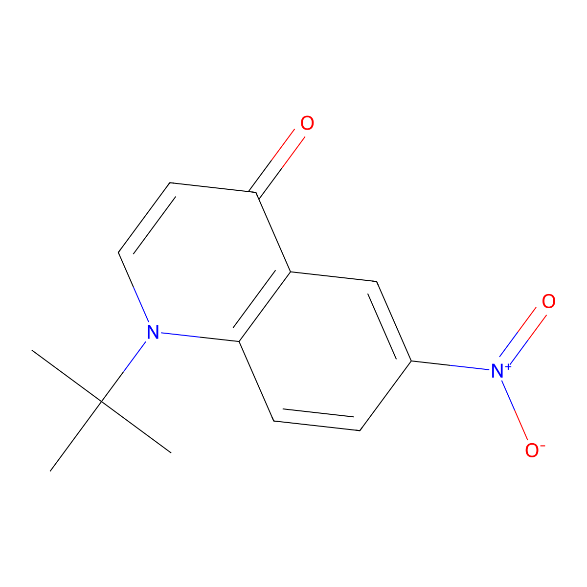 1-Tert-butyl-6-nitroquinolin-4-one molecular structure, CAS 2222511-92-2