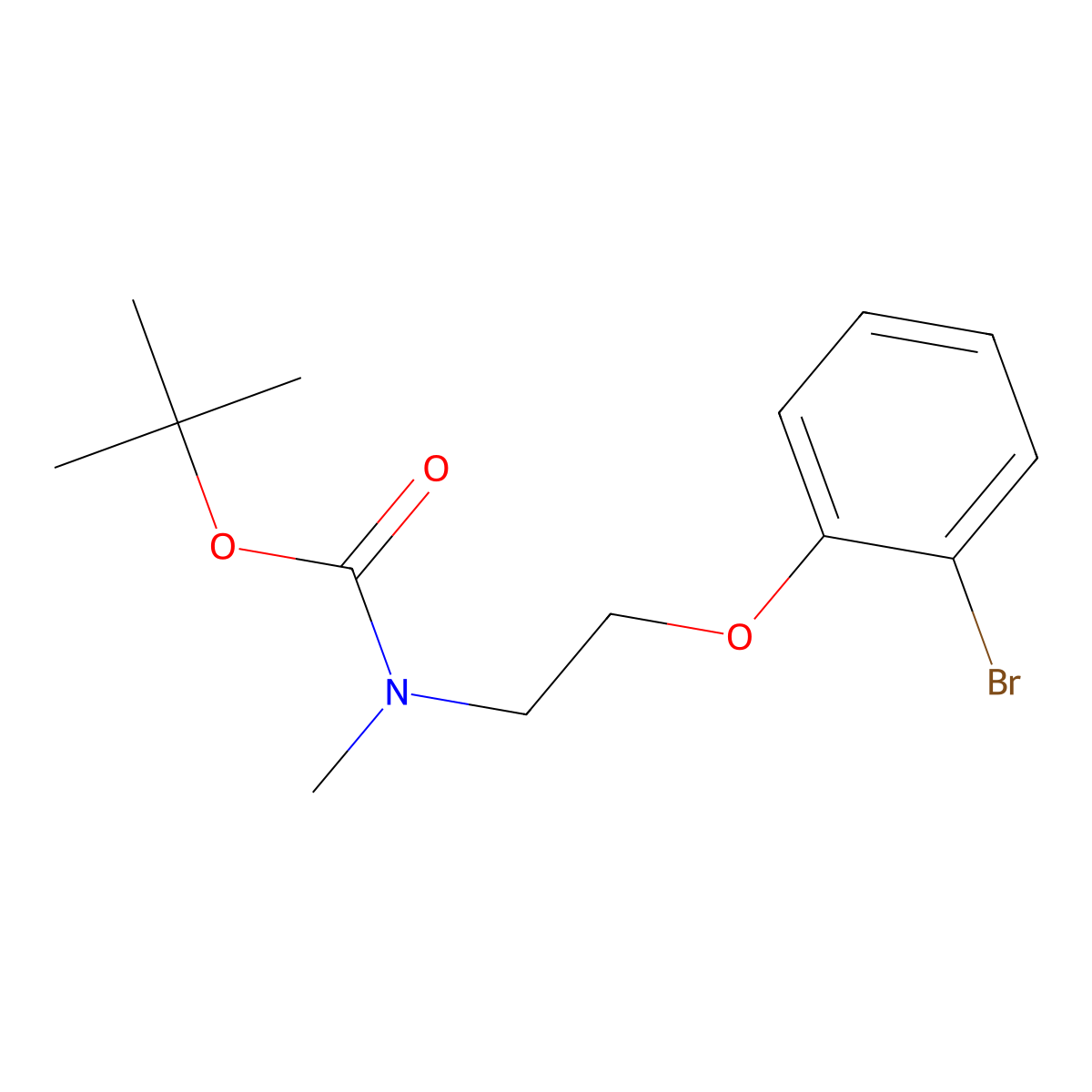 tert-butyl N-[2-(2-bromophenoxy)ethyl]-N-methylcarbamate molecular structure, CAS 2222511-95-5