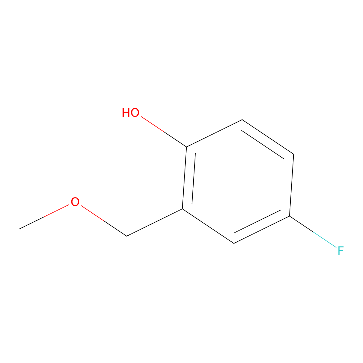 4-Fluoro-2-(methoxymethyl)phenol molecular structure, CAS 2222511-96-6