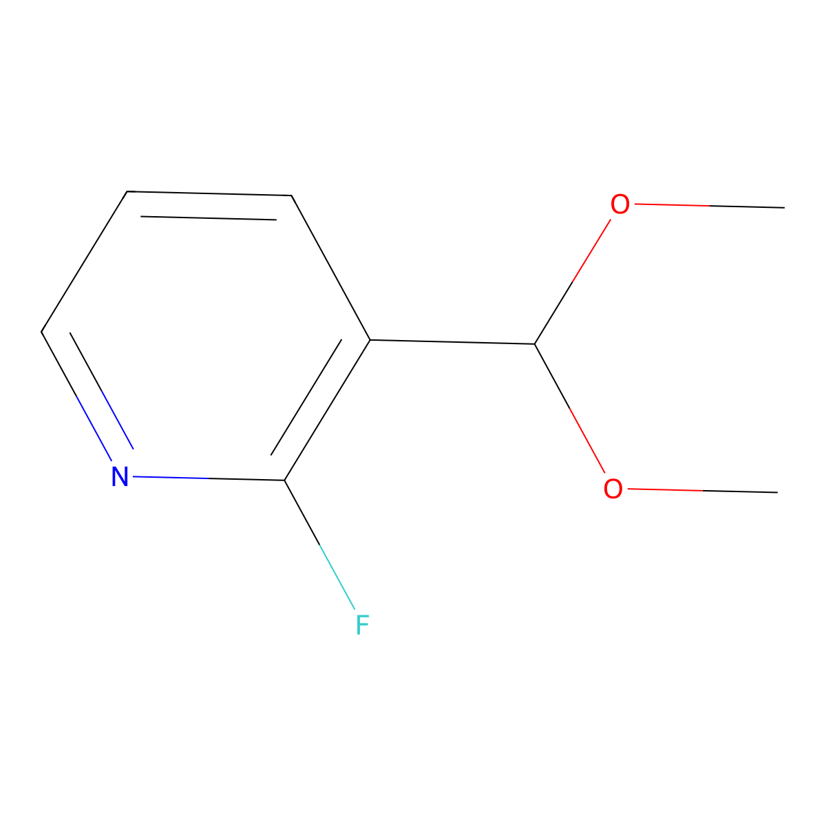 3-(Dimethoxymethyl)-2-fluoropyridine molecular structure, CAS 2222511-97-7