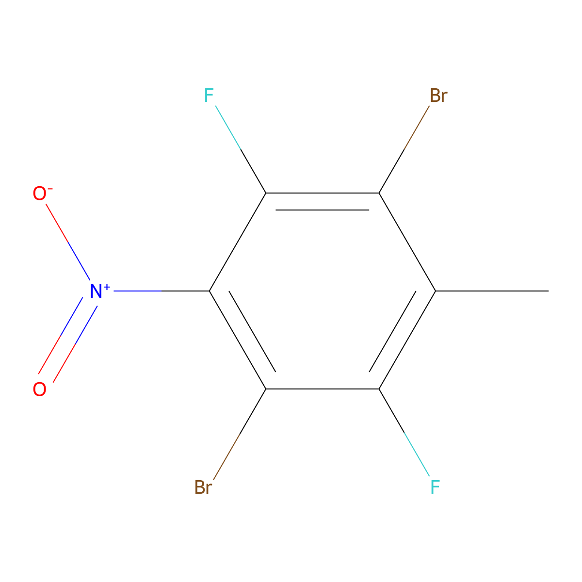 1,4-Dibromo-2,5-difluoro-6-methyl-3-nitrobenzene molecular structure, CAS 2222512-05-0