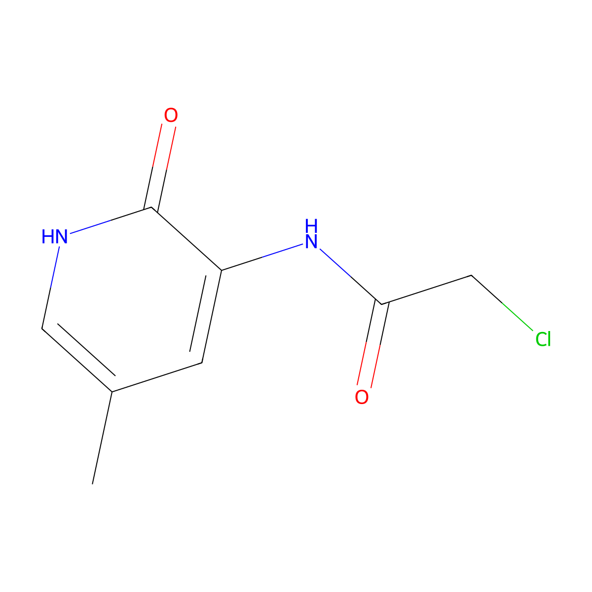 2-Chloro-N-(5-methyl-2-oxo-1H-pyridin-3-yl)acetamide molecular structure, CAS 2222512-06-1