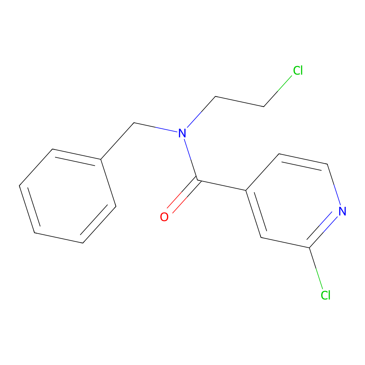 N-benzyl-2-chloro-N-(2-chloroethyl)pyridine-4-carboxamide molecular structure, CAS 2222512-07-2