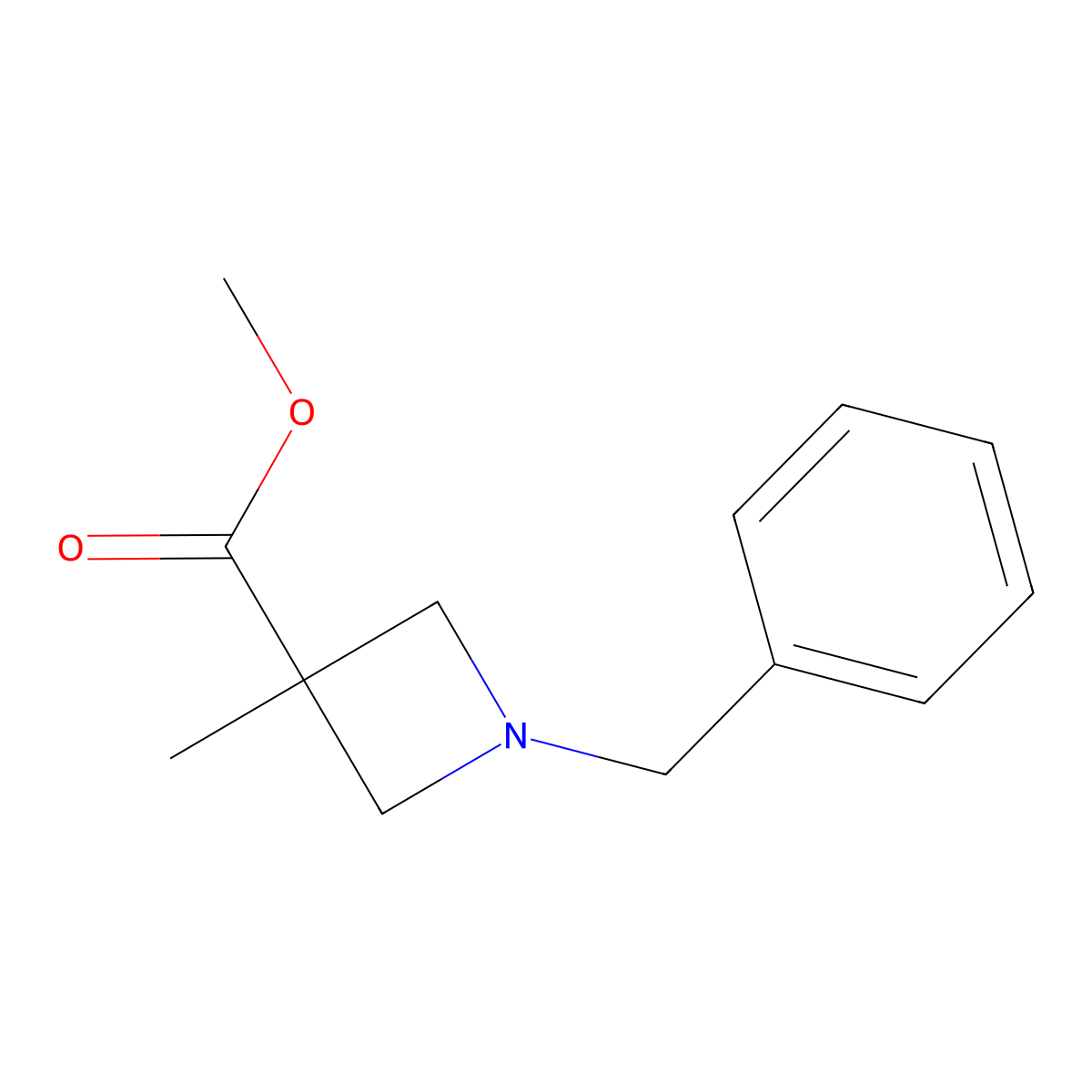 Methyl 1-benzyl-3-methylazetidine-3-carboxylate molecular structure, CAS 2222512-08-3