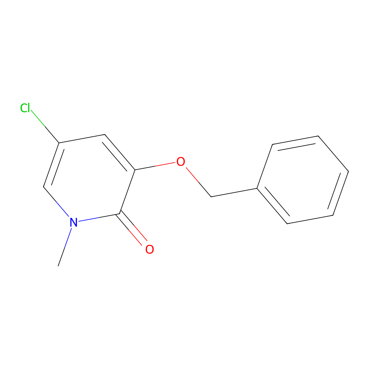 3-(Benzyloxy)-5-chloro-1-methylpyridin-2-one molecular structure, CAS 2222512-25-4
