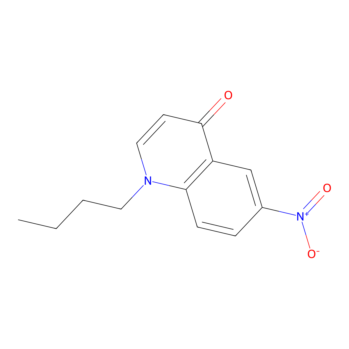 1-Butyl-6-nitroquinolin-4-one molecular structure, CAS 2222512-28-7