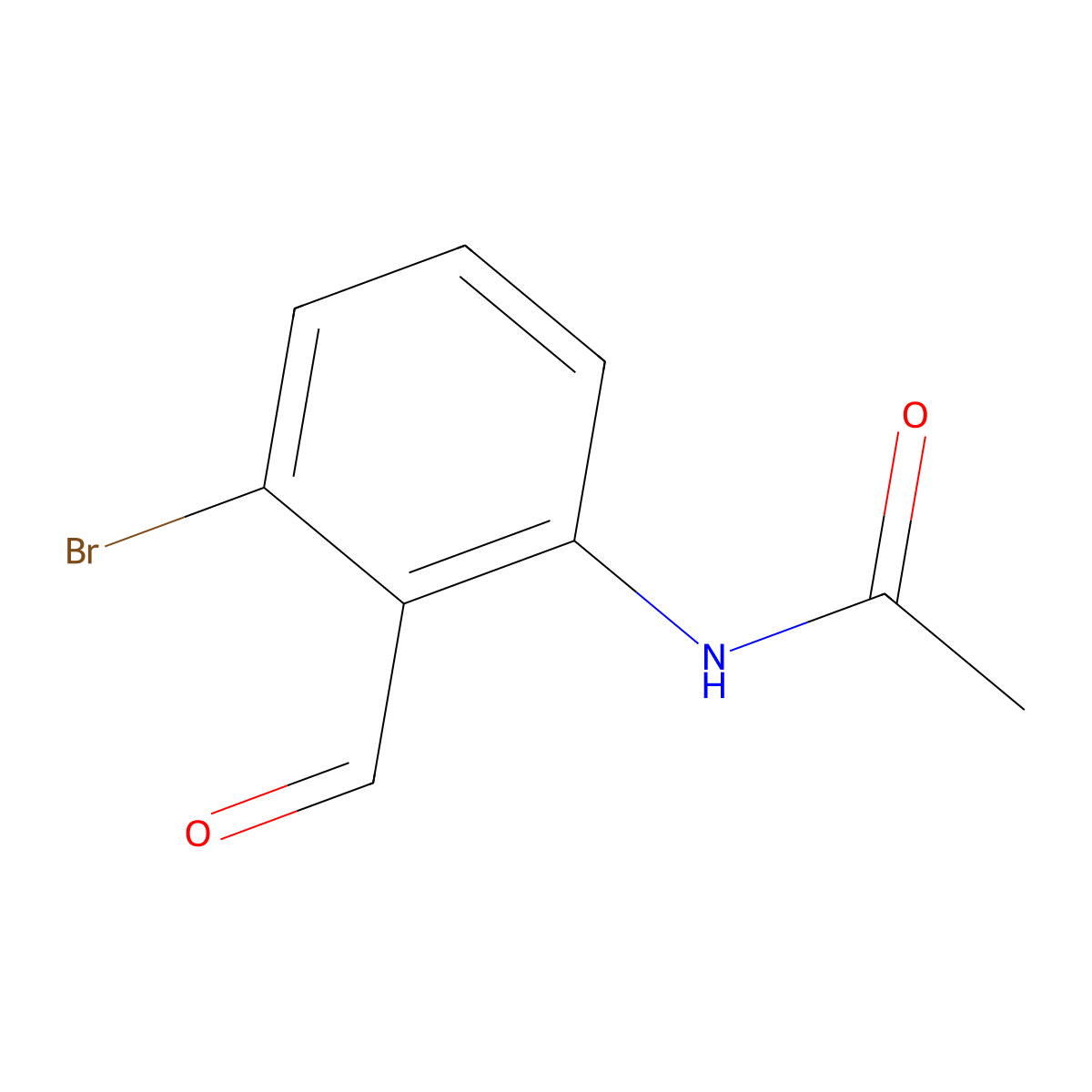 N-(3-Bromo-2-formylphenyl)acetamide molecular structure, CAS 2222512-35-6