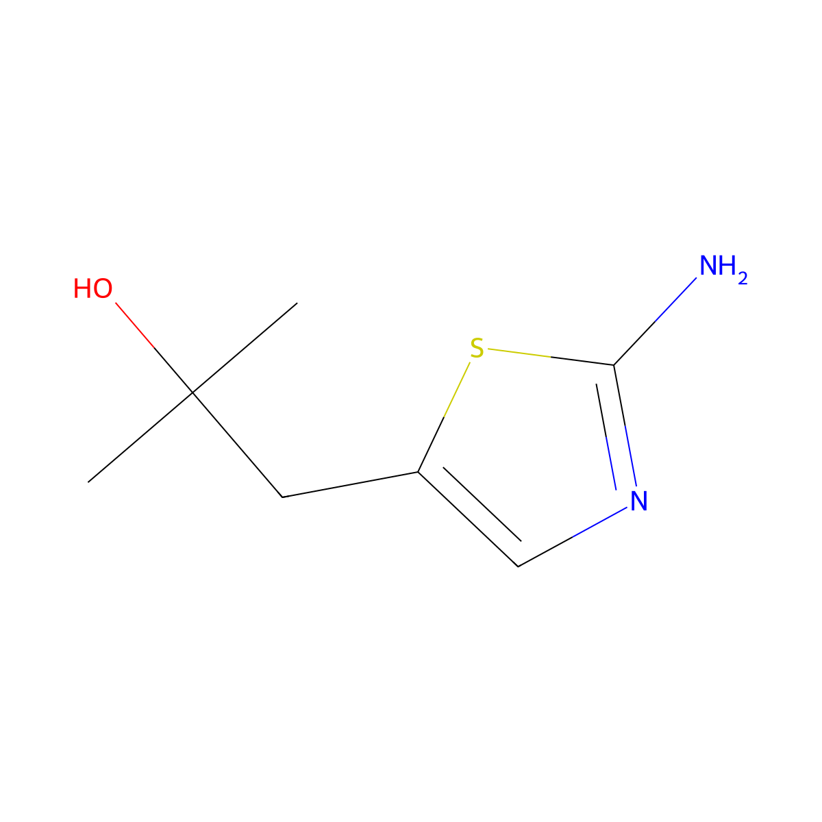 1-(2-Aminothiazol-5-yl)-2-methylpropan-2-ol molecular structure, CAS 2222518-99-0