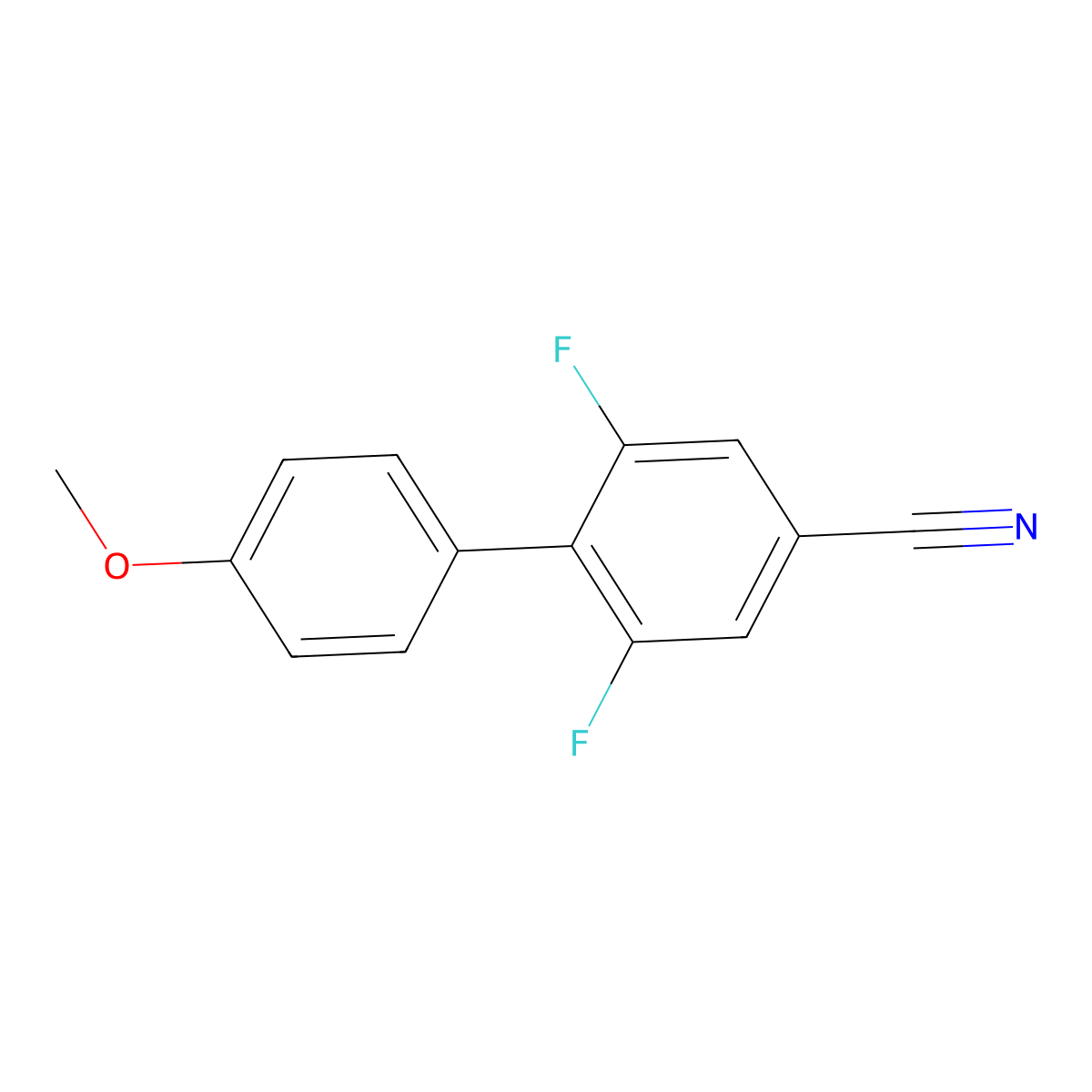 2,6-Difluoro-4'-methoxy[1,1'-biphenyl]-4-carbonitrile molecular structure, CAS 2222566-95-0