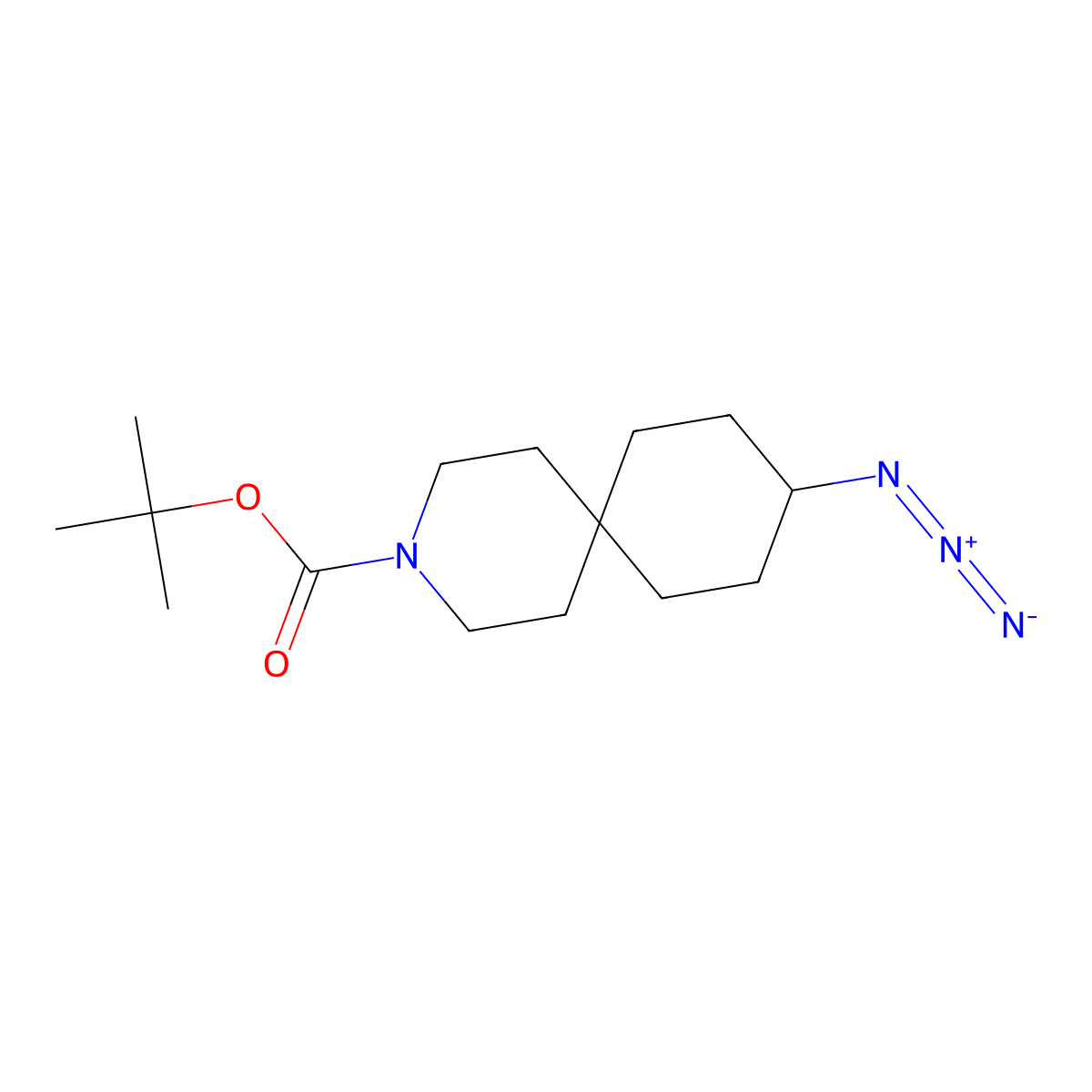 tert-Butyl 9-azido-3-azaspiro[5.5]undecane-3-carboxylate molecular structure, CAS 2222578-79-0