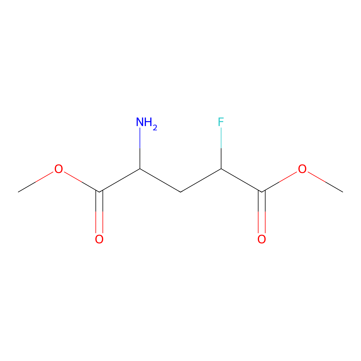 1,5-dimethyl (2S,4R)-2-amino-4-fluoropentanedioate molecular structure, CAS 2222709-20-6