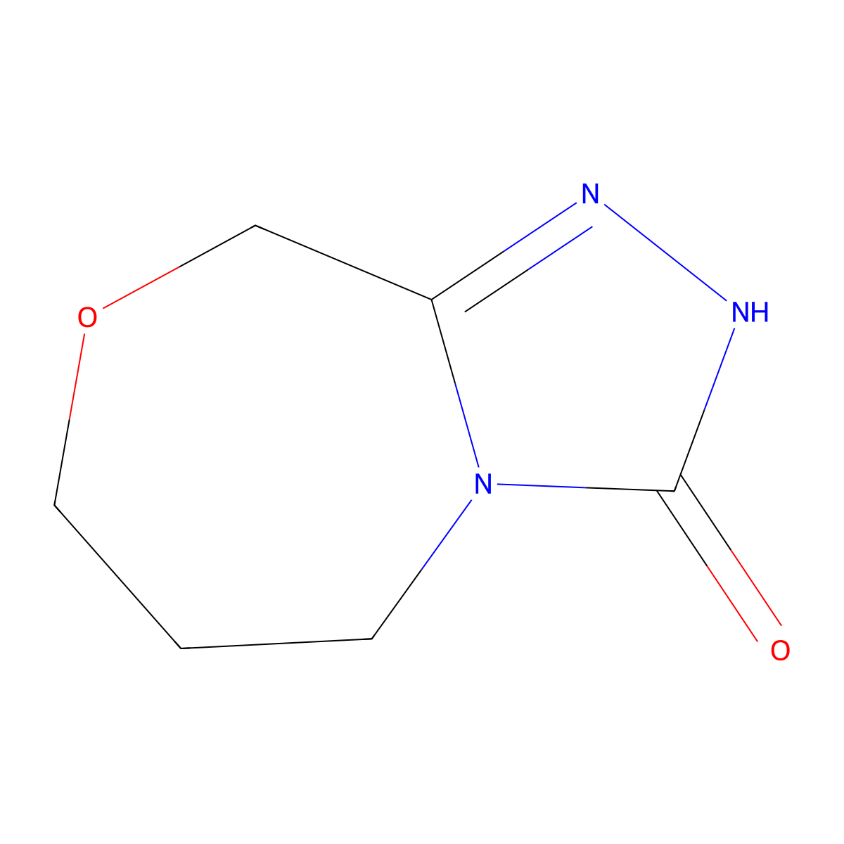 2,6,7,9-Tetrahydro-3H,5H-[1,2,4]triazolo[3,4-c][1,4]oxazepin-3-one molecular structure, CAS 2222743-27-1