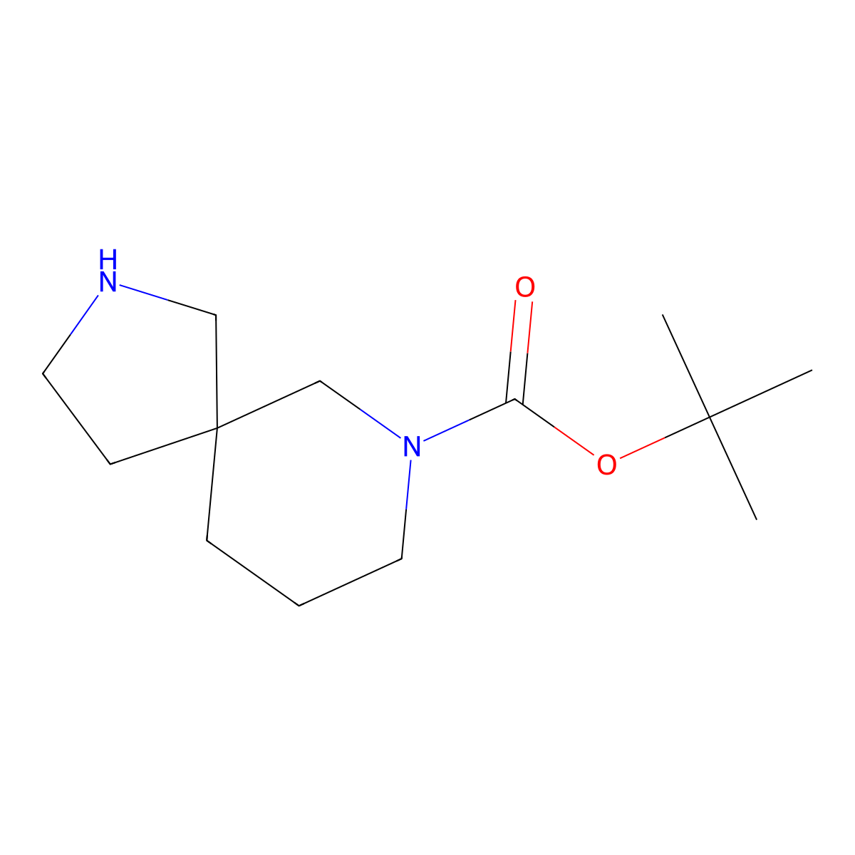 tert-butyl (5S)-2,7-diazaspiro[4.5]decane-7-carboxylate molecular structure, CAS 2222758-66-7
