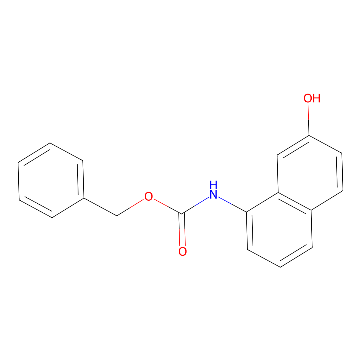 benzyl N-(7-hydroxynaphthalen-1-yl)carbamate molecular structure, CAS 2222768-48-9