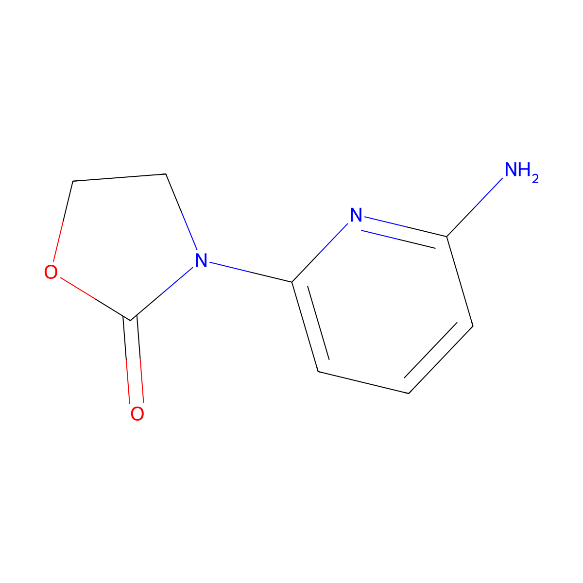 3-(6-Aminopyridin-2-yl)-1,3-oxazolidin-2-one molecular structure, CAS 2222782-28-5