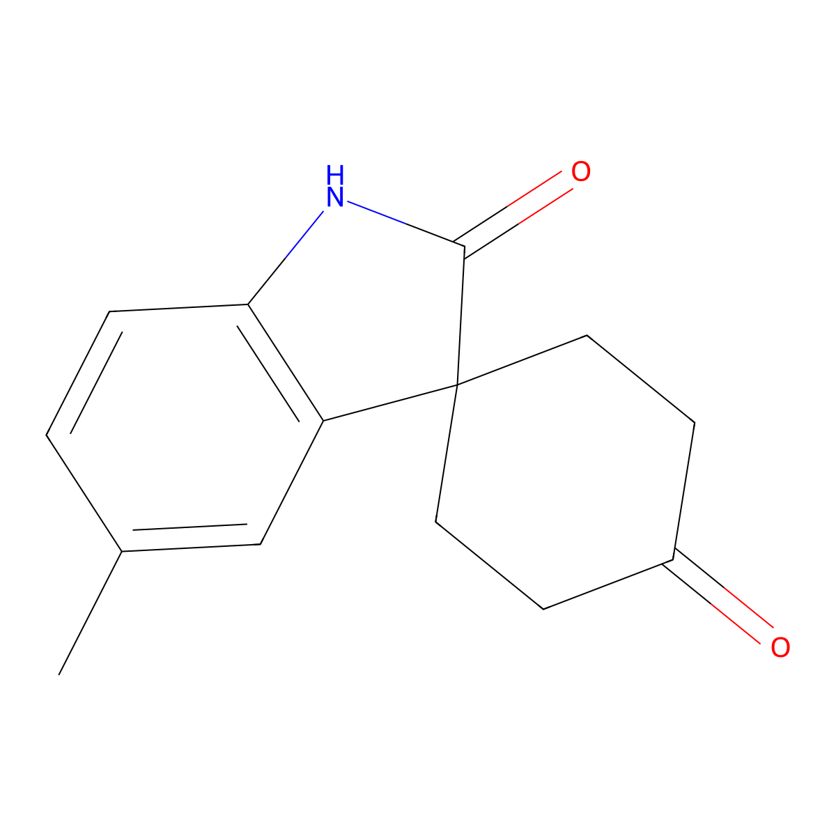 5'-Methyl-1',2'-dihydrospiro[cyclohexane-1,3'-indole]-2',4-dione molecular structure, CAS 2222792-63-2