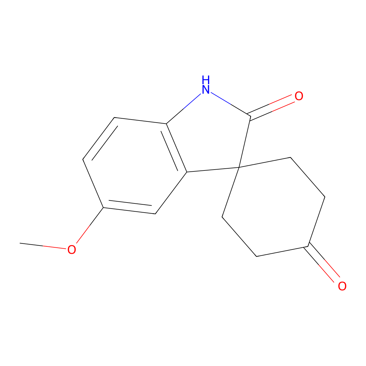 5'-Methoxy-1',2'-dihydrospiro[cyclohexane-1,3'-indole]-2',4-dione molecular structure, CAS 2222792-68-7