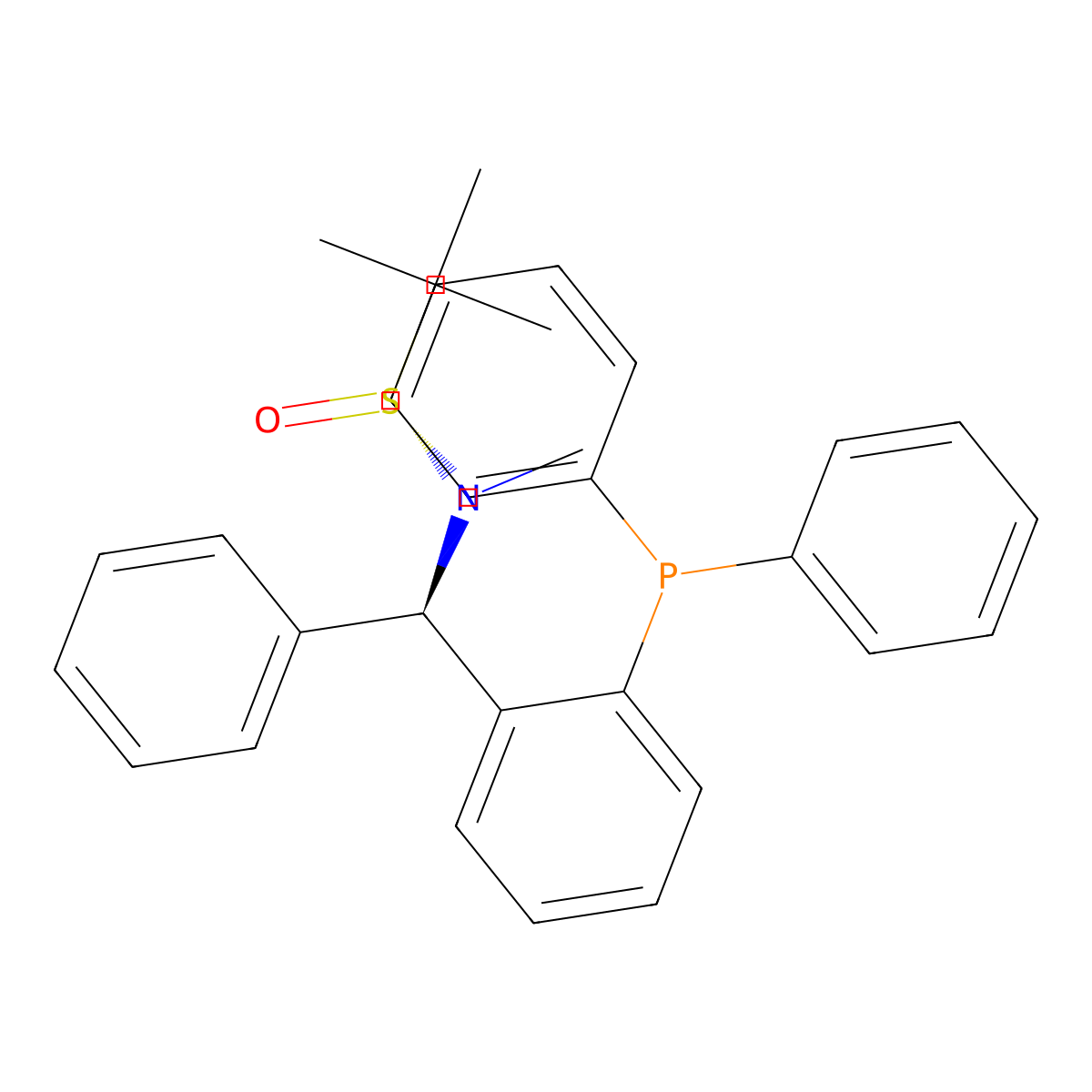 (R)-N-((R)-(2-(Diphenylphosphino)phenyl)(phenyl)methyl)-N,2-dimethylpropane-2-sulfinamide molecular structure, CAS 2222798-18-5