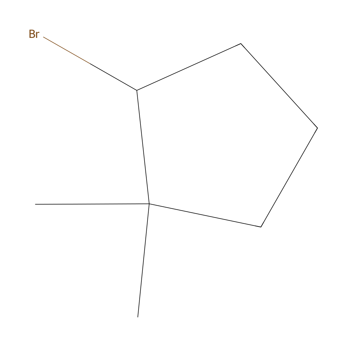 2-Bromo-1,1-dimethylcyclopentane molecular structure, CAS 22228-38-2