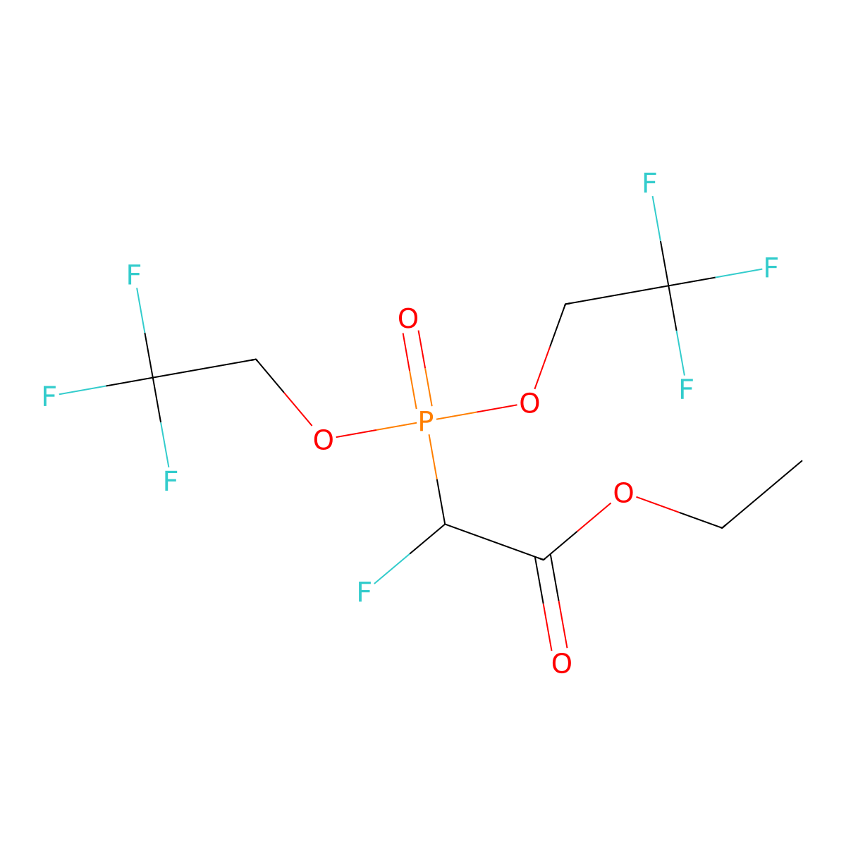 Ethyl 2-[bis(2,2,2-trifluoroethoxy)phosphoryl]-2-fluoroacetate molecular structure, CAS 2222809-27-8