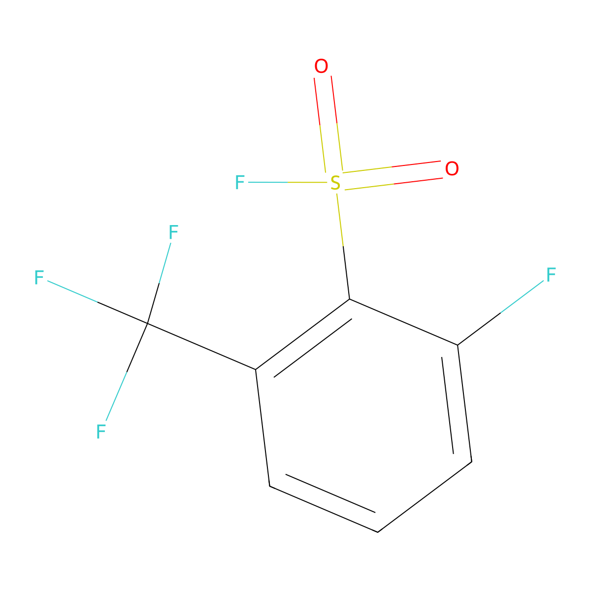 2-Fluoro-6-(trifluoromethyl)benzene-1-sulfonyl fluoride molecular structure, CAS 2222821-23-8