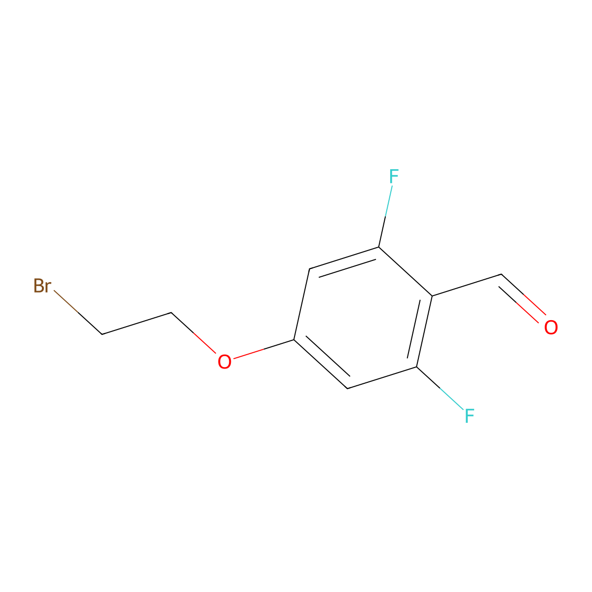4-(2-Bromoethoxy)-2,6-difluorobenzaldehyde molecular structure, CAS 2222837-53-6